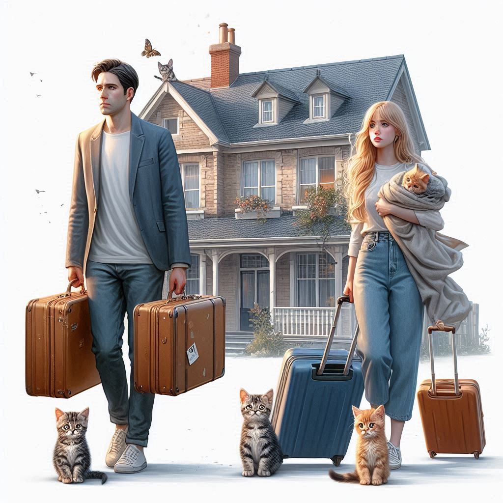 Ilustración de viajes y gatos publicada en la web original